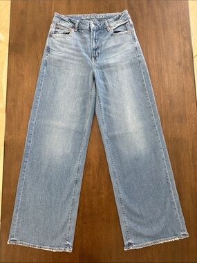 NWOT American Eagle Super High Rise Baggy Wide Leg Dreamy Drape 8 Long